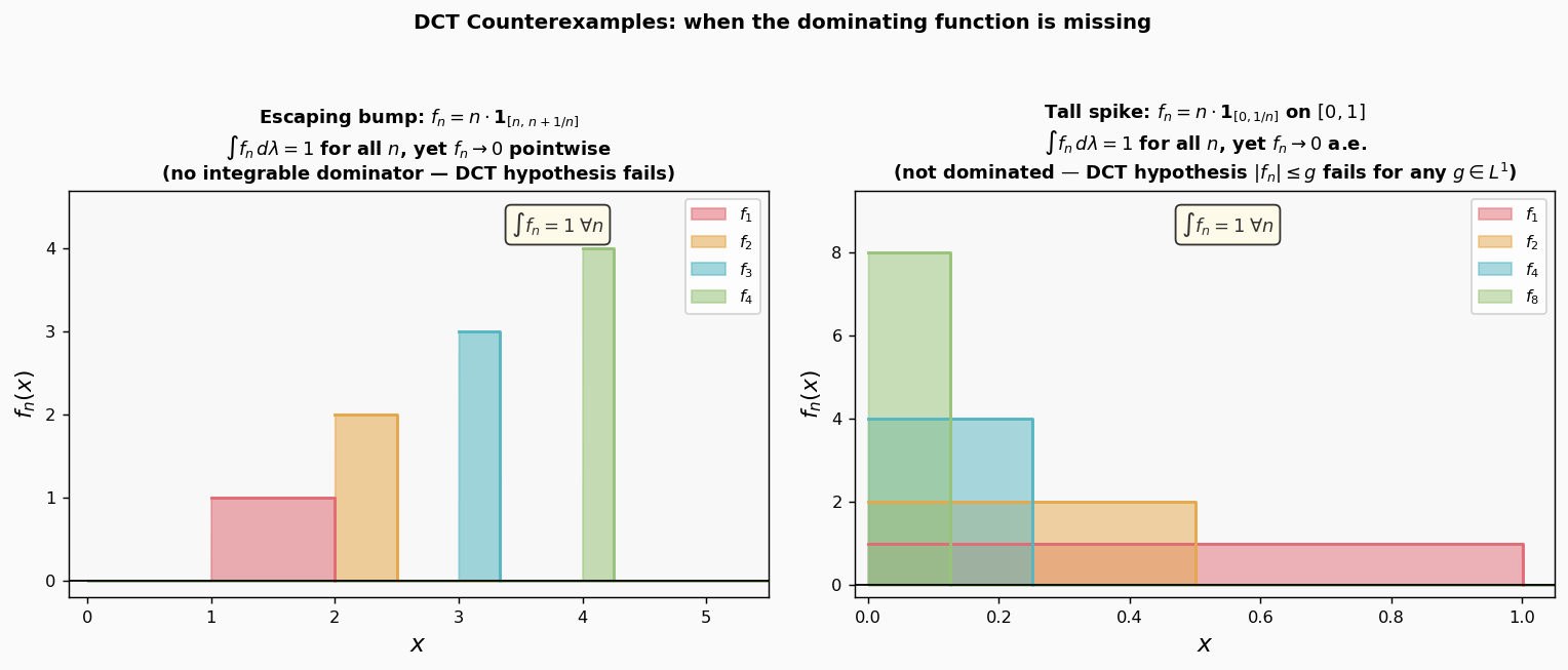 DCT counterexample: escaping bump ও tall spike
