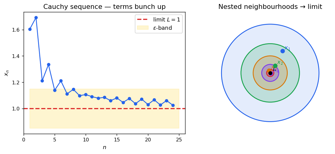 Cauchy sequence bunching and nested neighbourhoods
