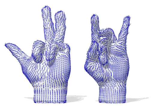 Tangent vector fields on a manifold, used in Geometric Deep Learning