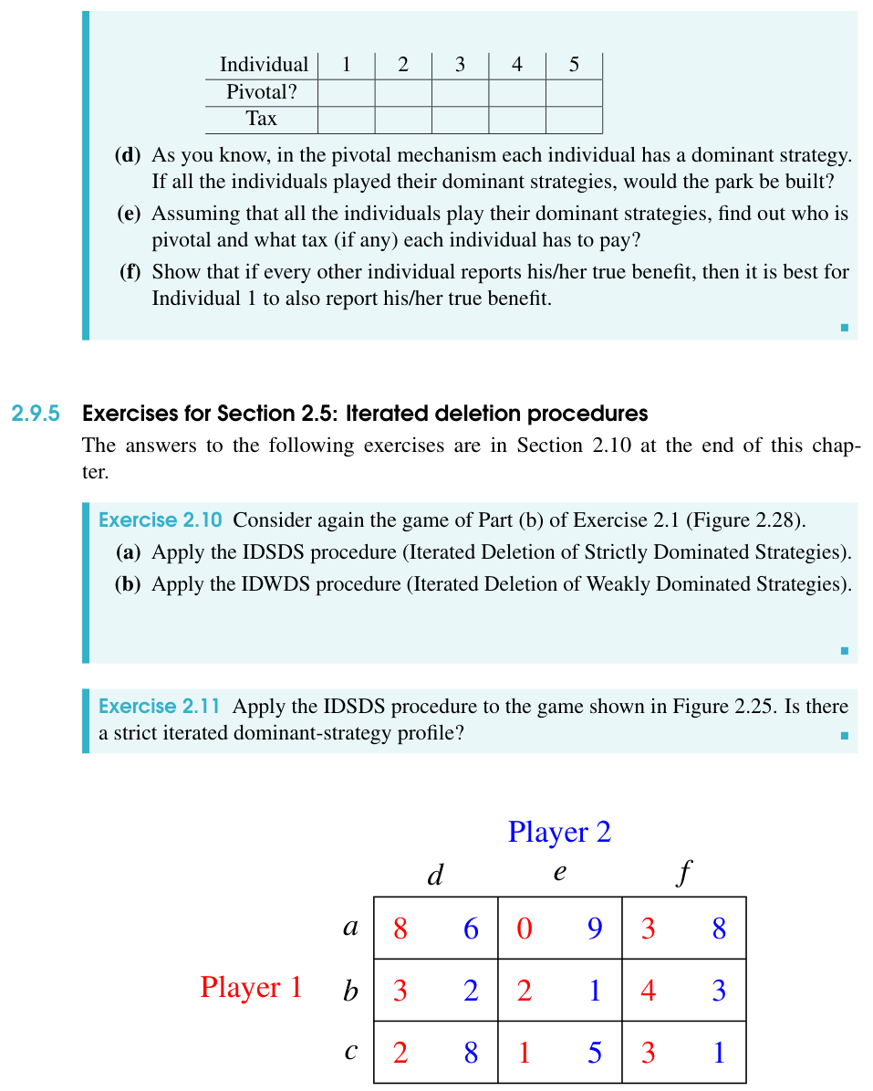 The strategic-form game for the IDSDS exercise