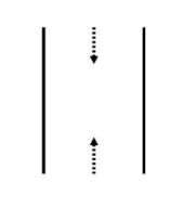 Two bikers moving in opposite directions, each can go straight, left, or right